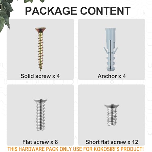KOKOSIRI Bathroom Hardware Screw Kit Pack ACC-002