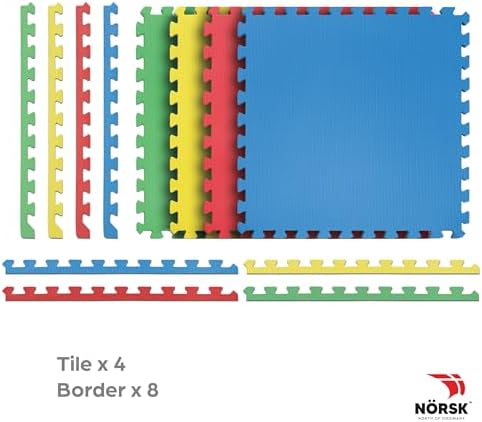 Norsk Reversible Kids Puzzle Play Mats 12 Tile Set