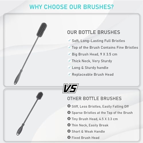 157 Silicone Bottle Brush for Stanley Vase Glassware and Narrow Neck Containers