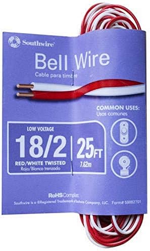Southwire 64267101 RedWhite Bell Wire 25 Feet