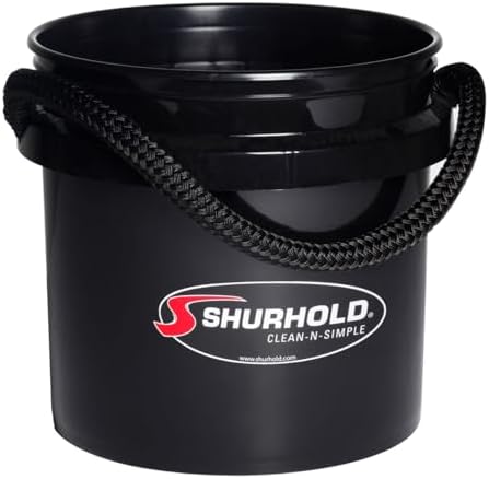 Shurhold Worlds Best Rope Handle Bucket - 35 Gallon - Black