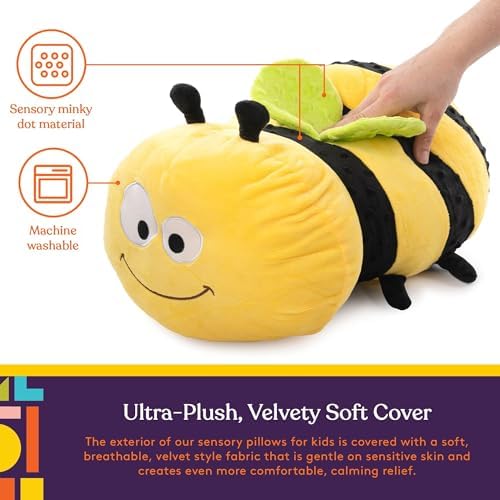Special Supplies Bumble Bee Vibrating Pillow Plush Minky with Textured Bumps