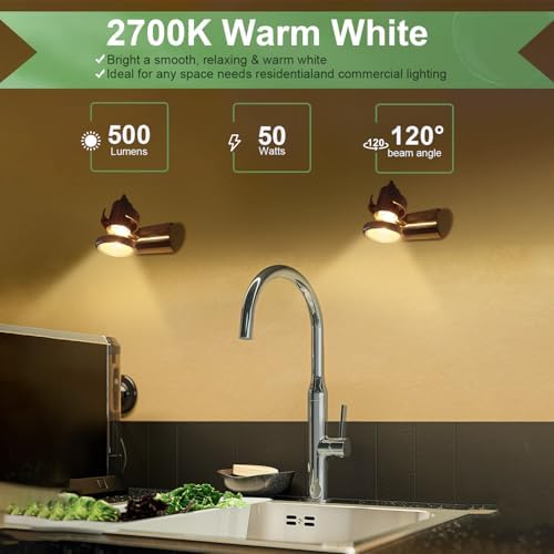 SerBion GU10 50W Halogen Bulbs Warm White 2700K Pack of 6
