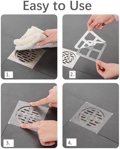 KDUPUP Disposable Hair Catcher Drain Cover Stickers