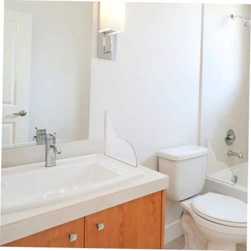 2Pcs Transparent Acrylic Water Barrier for Bathtubs Sinks 1