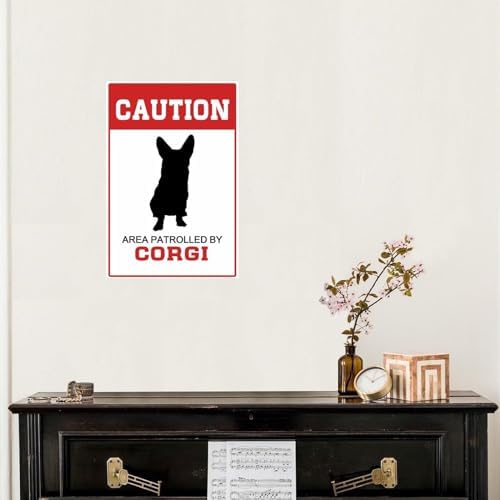 Autravelco Area Patrolled by Dog Corgi Wall Decal