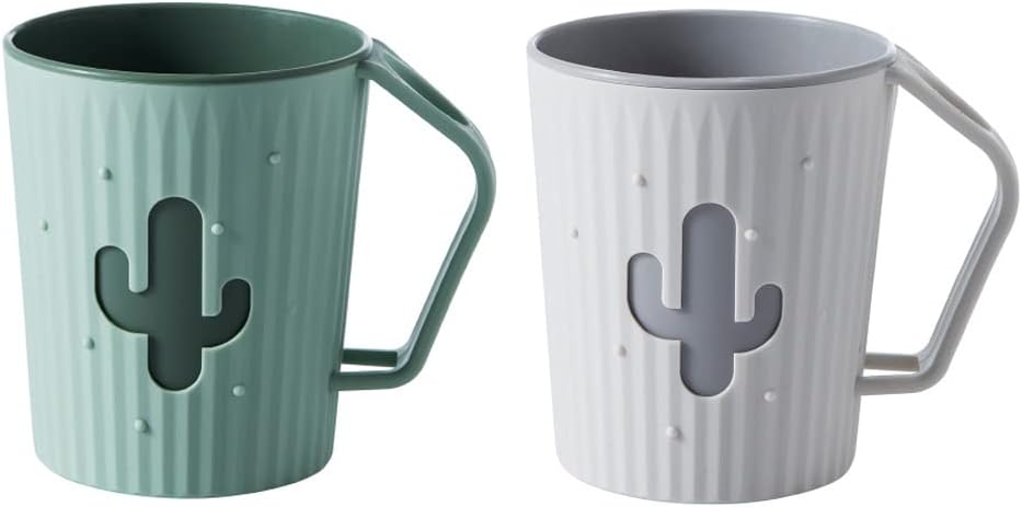 2pcs Childrens Bathroom Mouthwash Cup with Cartoon Design