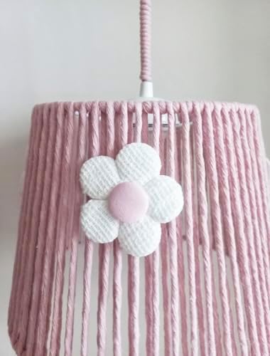 Pink Macram Handmade Chandelier Decor