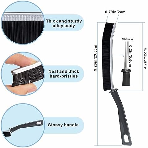 2pcs Hard Bristled Crevice Cleaning Brush for Kitchen Bathroom and Automotive Use