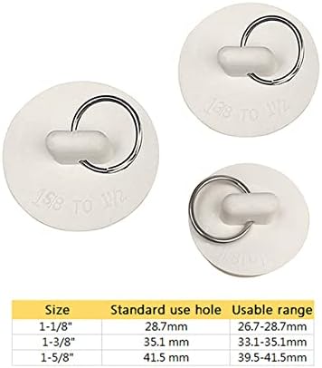 Parts Express 3 PCS Rubber Drain Stopper for Bath Sink and Bathtub