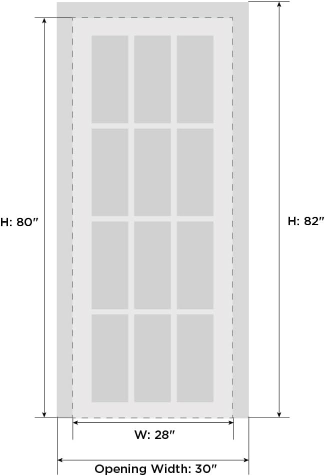 SARTODOORS Pantry Door 28x80 with Hardware