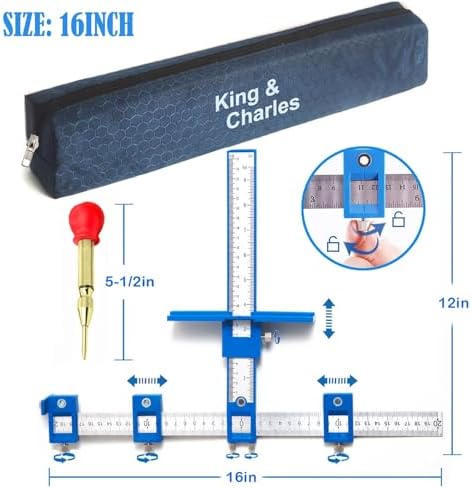 KingCharles Cabinet Handle Jig with Auto Center Punch 1