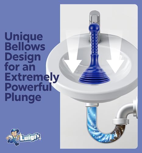 Luigis Sink and Drain Plunger - Small and Powerful