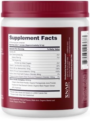 Snap Supplements Heart Beets Organic Beet Root Powder 250g 1