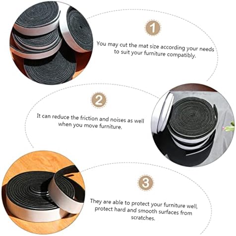 Veemoon 2pcs Self-Adhesive Felt Strips Door Masking