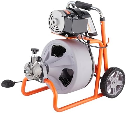 VEVOR 100FT Electric Pipe Cleaning Machine with 38 Steel Cable