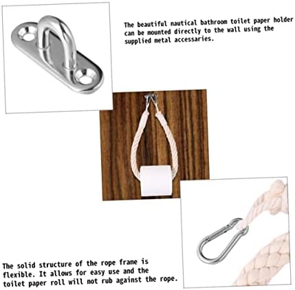 Nautical Rope Toilet Paper Holder with Metal Accessory