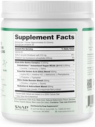 Snap BCAA Powder with Nitric Oxide Booster - Watermelon Flavor