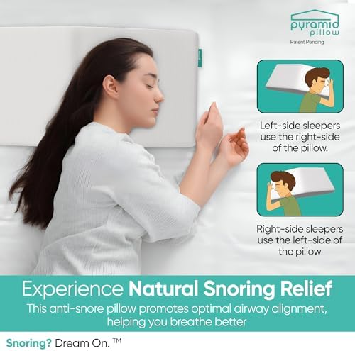 Pyramid Pillow - Anti-Snoring Aid for Side Sleepers