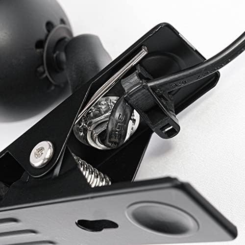 Kiven Dimmable Clip on Lamp with Timer and Adjustable Arm Black Finish