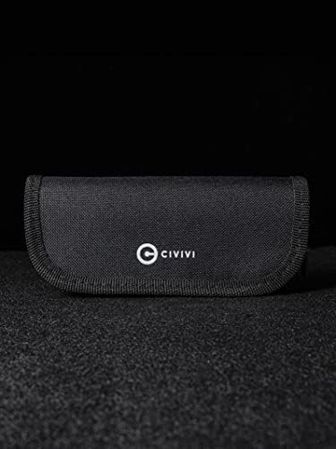 CIVIVI Nylon Knife Pouch - Pocket Knife Carrier with Fluff and Stickers C-01