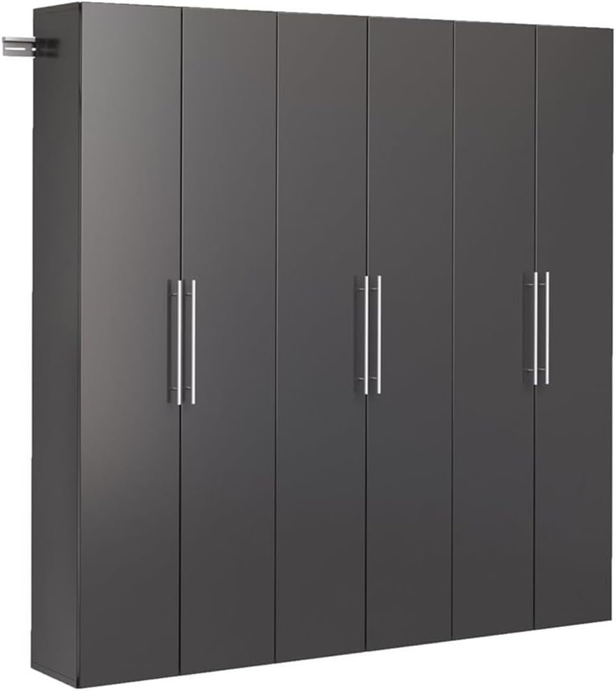 Prepac 3-Piece 72 Garage Cabinet Set Black