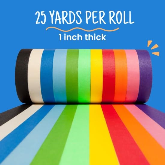 Craftzilla Colored Masking Tape Multi-pack 11 Rolls