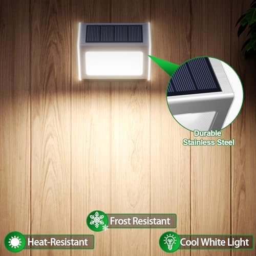 JSOT Outdoor Solar Lights 6 Pack Waterproof Step Lights