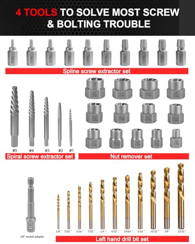 Kolvoii 39 PCS Screw Extractor Set