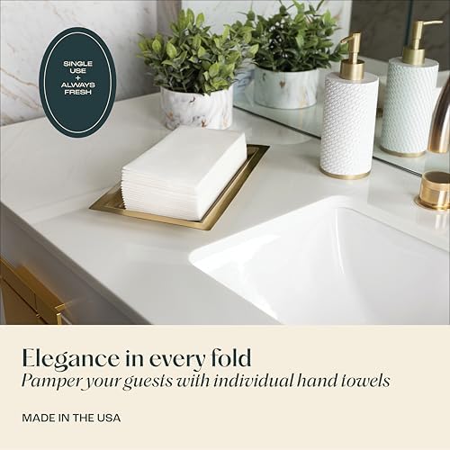 200-Pack Disposable Linen-Feel Guest Towels