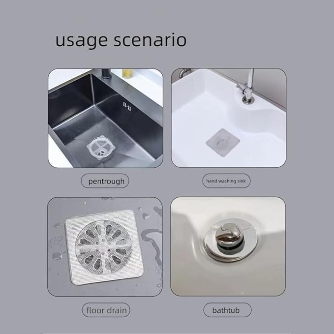 Duomilee 20 Pack Disposable Hair Catcher Stickers for Drains