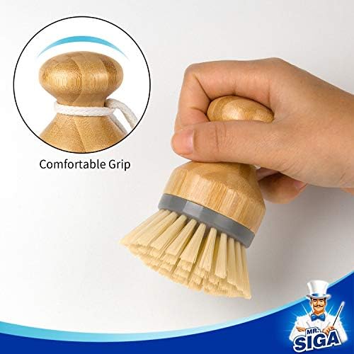 MRSIGA Bamboo Palm Brush Pack of 2 1