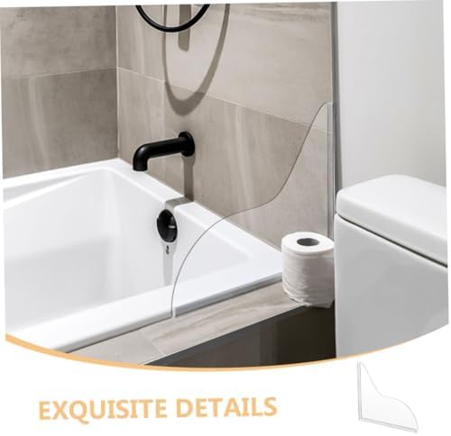 2Pcs Transparent Acrylic Water Barrier for Bathtubs Sinks 1