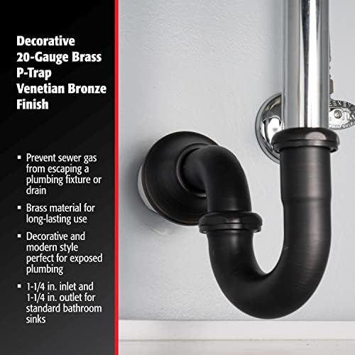 KEENEY K100VB Brass P-Trap with Deep Flange