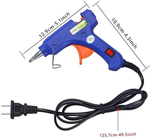 Glamgen Hot Glue Gun Mini with 20 Sticks and 20 Wood Sticks