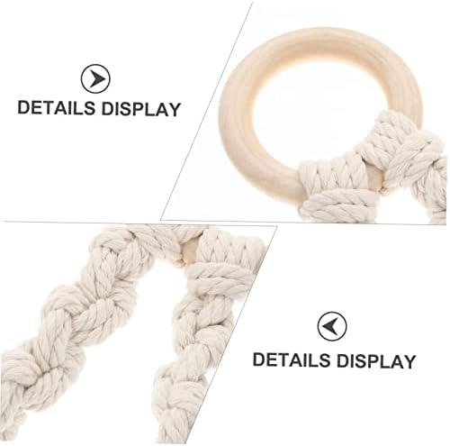 DOITOOL Wooden Toilet Paper Holder with Rope Design