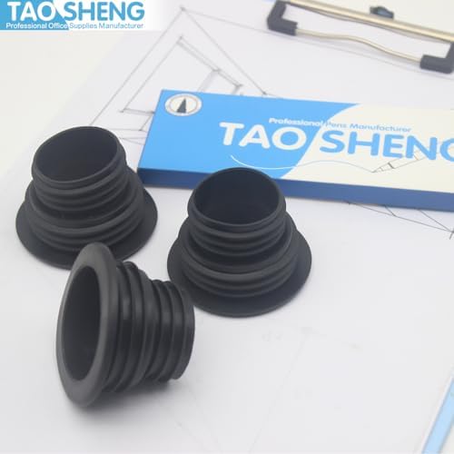 Universal Fit Black Silicone Drain Plug 3 Pack