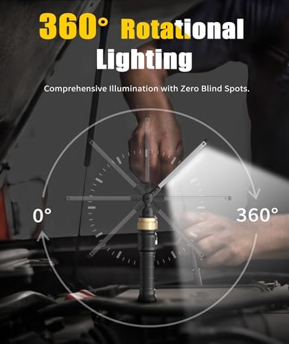 Magnetic Work Light with 360 Rotate and 5000mAh Rechargeable 1