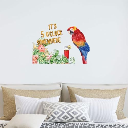 Its Five Oclock Somewhere Wall Decal - Removable Vinyl Art for Home