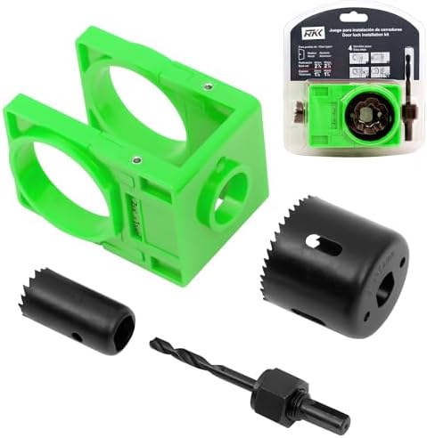 RKK Hole Saw Kit for Door Lock Installation Green