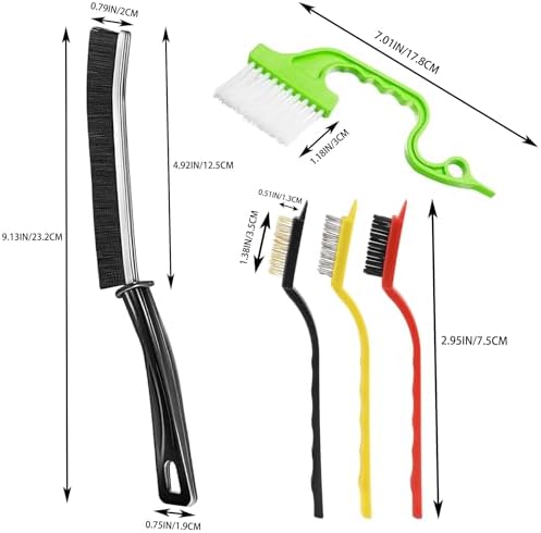 9 Pcs Hard Bristle Crevice Cleaning Brush Set