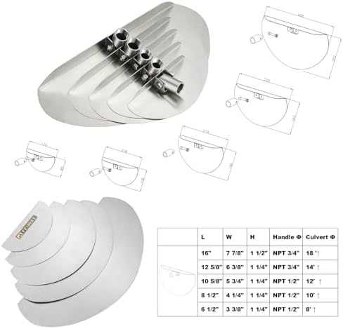 FEIMIRE 10 Culvert Cleaning Tool with 80 Angle and Duct Tape Fix