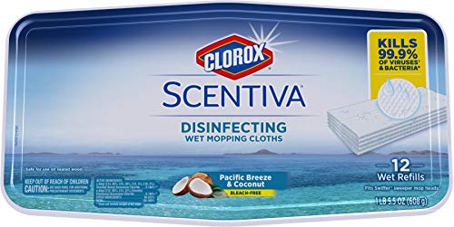 Clorox Scentiva Disinfecting Wet Mopping Pad Refills 12 Count