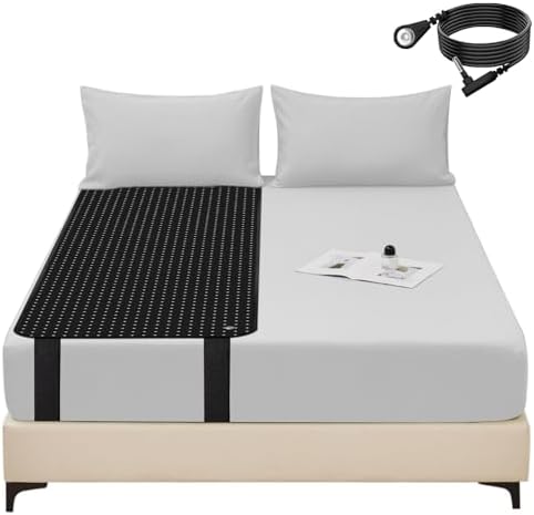 LOSUVERO Grounding Mat for Bed - Breathable Carbon Leatherette