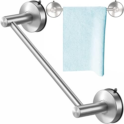 DGYB 17 Inch Suction Cup Towel Bar Brushed Nickel Wall Mount