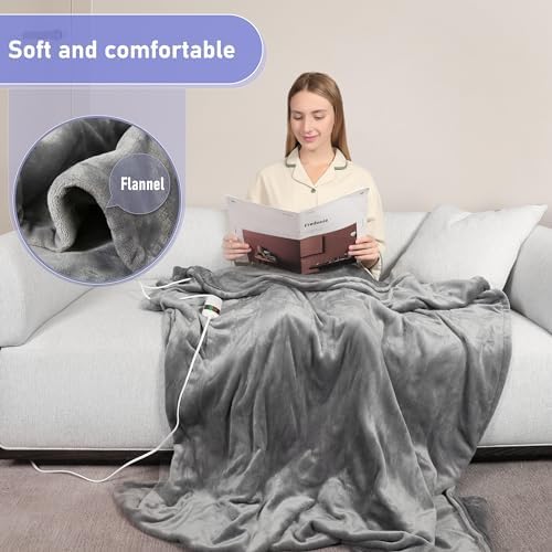 PENGZHU Technology Heated Throw Blanket with 8 Hours Auto Off