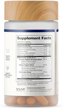 Snap Supplements Prostate Health Support 90 Capsules 1