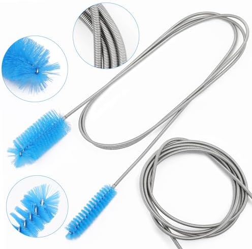 2 Pcs Flexible Long Drain Brush with Stainless Steel Handle