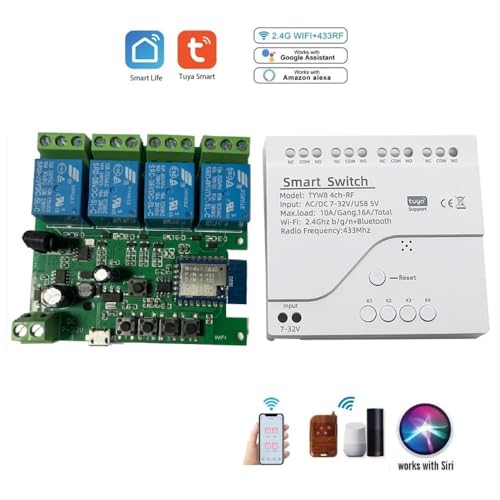 MHCOZY 4 Channel Smart WiFi Relay Switch Module