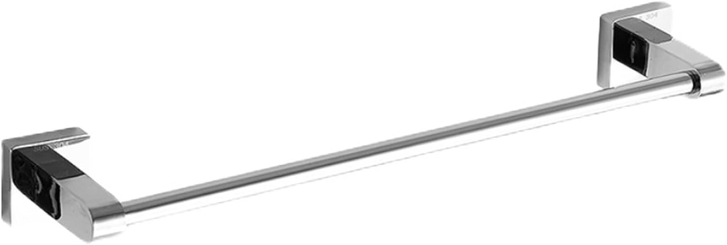 Wall Mounted Towel Bar Rail - 40cm to 100cm Stainless Steel Polished Silver